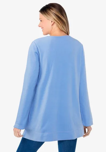 Vista 3 de Woman Within - Sudadera Sherpa de talla extragrande para mujer