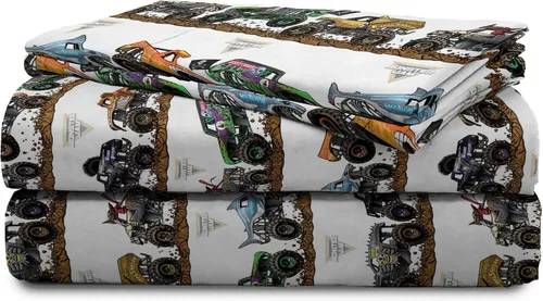 Vista 8 de Monster Jam MJ Life - Manta de 5 piezas, incluye manta, juego de sábanas