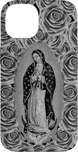 Vista 4 de Funda para iPhone 14 Pro Max Our Lady Virgen De Guadalupe Virgen María Floral