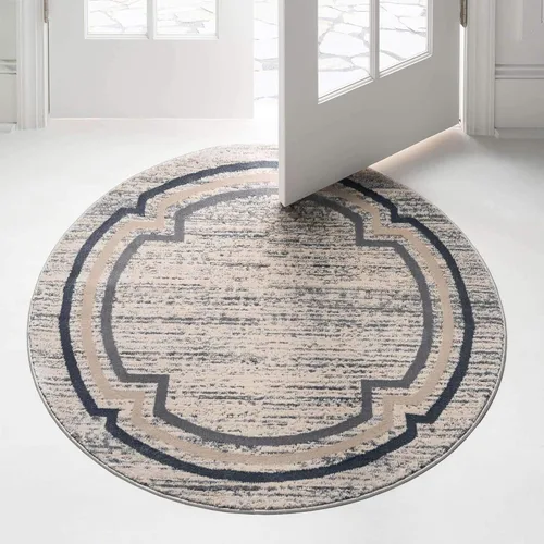 Vista 34 de Unique Loom Oasis Collection - Alfombra de área - Fuente (2 pies x 3 pies, rectangular, gris/marfil)
