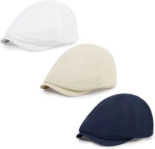 Vista 8 de 3Pcs Quick Dry Newsboy Hat for Men Women Cool Adjustable Flat Cap