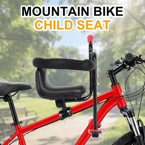 Vista 5 de Asiento de bicicleta para niños, asiento delantero, asiento para niños, asiento deportivo para bicicleta para adultos, asiento delantero