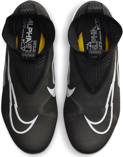 Vista 4 de Nike Alpha Menace Elite 3 BlancoGris PartículaAmarillo OptiNegro Botas de fútbol para hombre.