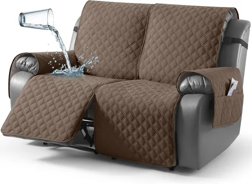 Vista 31 de TAOCOCO - Funda antideslizante para silla reclinable, funda para sofá, funda para silla reclinable pequeña con correas elásticas, protector