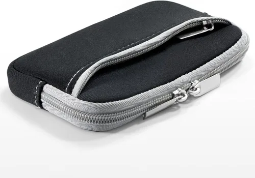Vista 4 de BoxWave Funda compatible con Ingenico iSMP4 - SoftSuit con bolsillo, funda de neopreno suave con bolsillo con cremallera, color negro azabache
