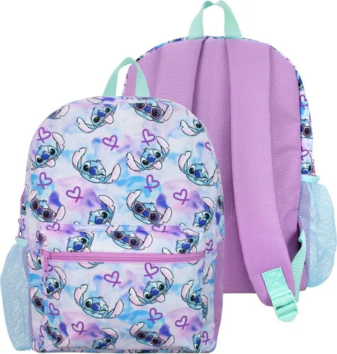 Vista 2 de Disney Lilo and Stitch Mochila de 3 piezas Mochila, estuche y botella de agua Mochila escolar Lilo and Sttich Multicolor