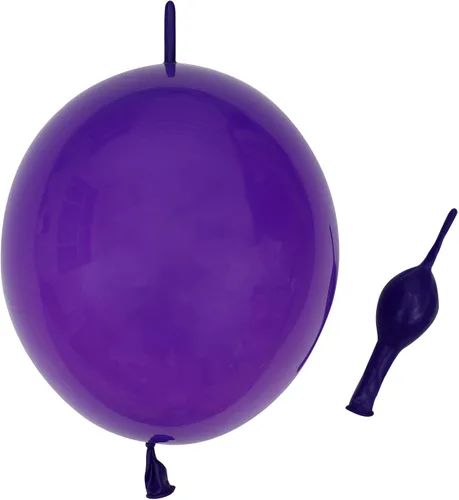 Vista 18 de Globos de eslabones de 12 pulgadas, globos de látex Quick Linkale 60 piezas para bodas, cumpleaños, Halloween, Navidad, decoraciones de festivales