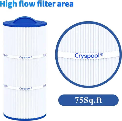 Vista 6 de Cryspool® 07043 Filtro compatible con Caldera 75, C-7375, 1019301, 73531, PCD75N, FC-3964, cartucho de filtro de spa de 75 pies cuadrados, paquete