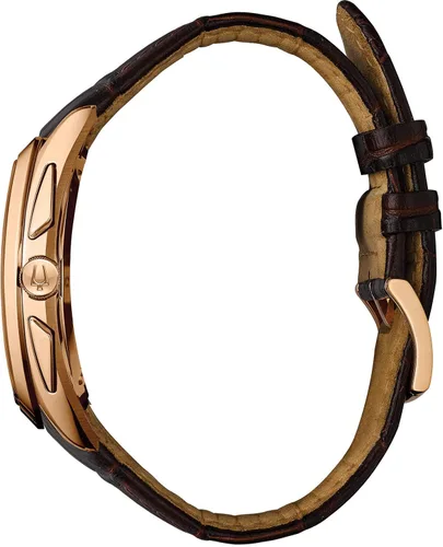 Vista 2 de Bulova Reloj analógico de cuarzo marrón 97A124 para hombre, Cronógrafo