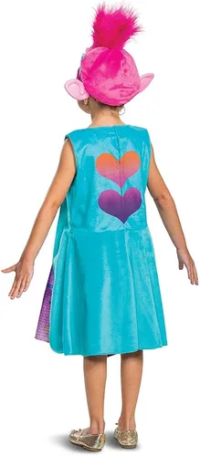 Vista 2 de Trolls World Tour - Disfraz infantil de princesa amapola