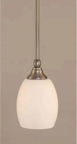 Vista 36 de Toltec Lighting Tallo Colgado Mini colgante, acabado de cobre negro, 3.5" cuadrado humo burbuja vidrio