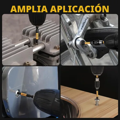 Vista 7 de 6 piezas de broca Phillips #2 de impacto, broca de cabeza Phillips magnética de 2 pulgadas para taladro y destornillador con soporte magnético