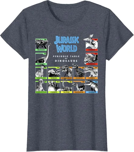 Vista 16 de Jurassic World Camiseta Periodic Table of Dinosaurs, Negro, S