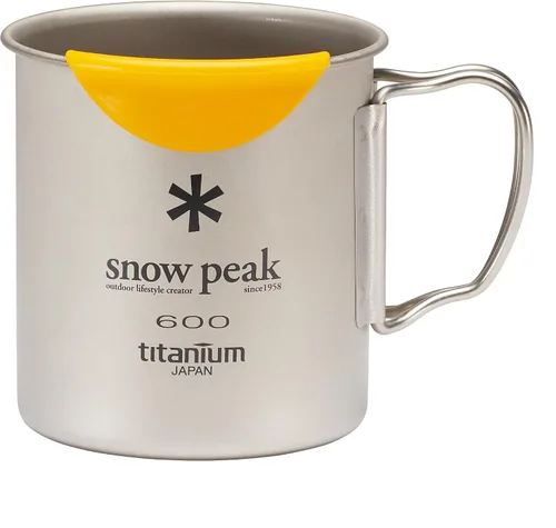 Vista 11 de Snow Peak Taza japonesa de titanio 450 para acampar, mochilero, cocinar, beber, taza