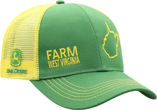 Vista 117 de John Deere Gorra de béisbol con logotipo y malla trasera con contraste, para hombre