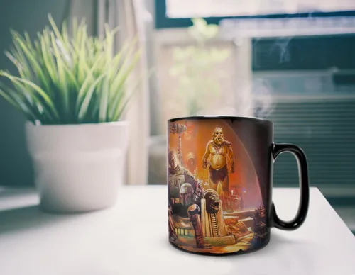 Vista 5 de Morphing Mugs Star Wars - The Book of Boba Fett - Un nuevo comienzo - Una taza sensible al calor de 16 onzas - Imagen completa revelada cuando se