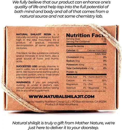 Vista 6 de NATURAL SHILAJIT Resina (0.71 oz) – Altai Shilajit genuino para hombres y mujeres, complejo bioactivo verificado por DBP, minerales traza