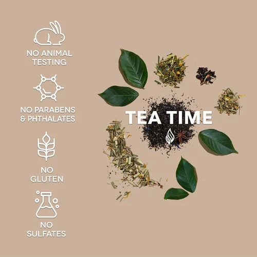 Vista 4 de Earth To Skin Tea Time - Limpiador facial de té blanco, lavado facial diario rico en antioxidantes con glicerina, limpiador suave que no seca