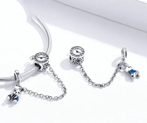 Vista 3 de Cierre de clip de plata esterlina para pulsera Pandora Charm
