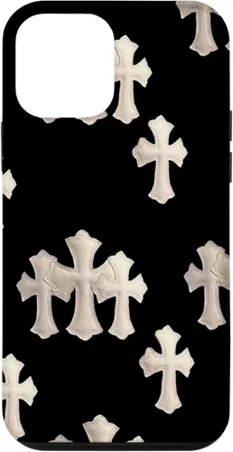 Vista 16 de Funda en blanco y negro con cruces para iPhone 17