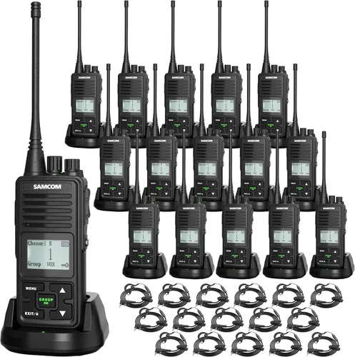 Vista 9 de SAMCOM Radios bidireccionales de 3000 mAh de largo alcance recargables de alta potencia, walkie talkies para adultos, radios comerciales