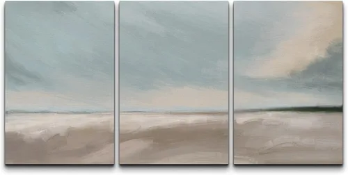 Vista 70 de wall26 Lienzo enmarcado para pared, juego de arte de acuarela pastel, paisaje rural, ilustraciones con formas abstractas, arte moderno, decorativo