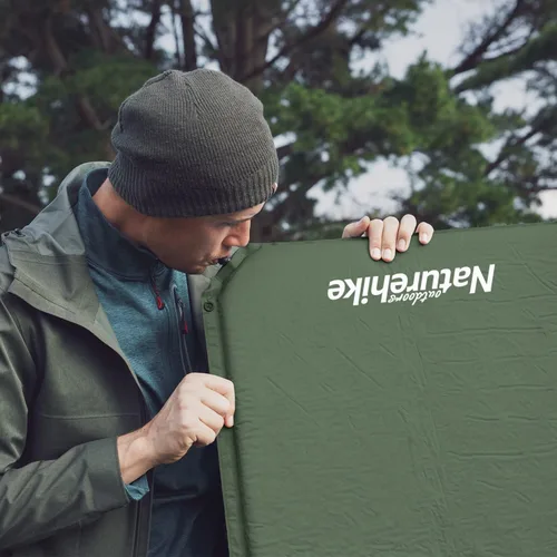 Vista 6 de Naturehike Colchoneta para dormir, 2 pulgadas de grosor, autoinflable, para campamento, colchón de campamento duradero que se puede conectar