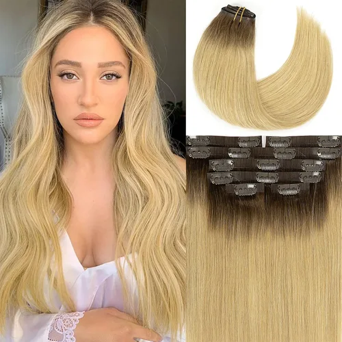 Vista 82 de Lacer Extensiones de cabello humano Remy sin costuras, color negro #1, ultra fino, doble trama de poliuretano, invisible, 7 unidades, 4.33 oz