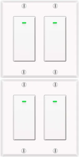 Vista 7 de Interruptor inteligente, interruptor de luz inteligente WiFi compatible con Amazon Alexa y Google Home, necesita cable neutro, con control remoto
