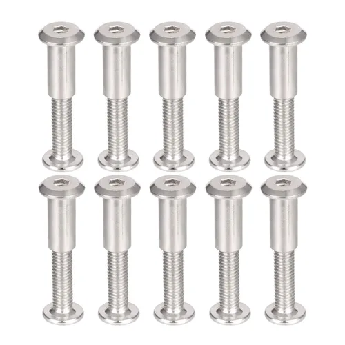 Vista 7 de uxcell Poste de tornillo para orificio de 5/16 pulgadas (0.315 in) de diámetro, macho M6x20mm, hebilla de cinturón hembra de 0.236x0.709 in, pernos