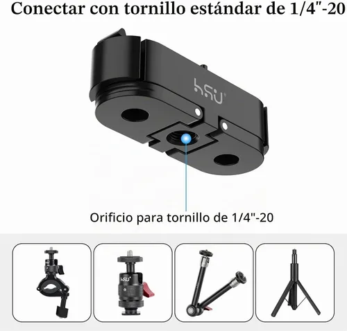 Vista 4 de HSU Soporte magnético para GoPro Hero 13 Negro/Mission 1/Max 2/LIT Hero 1 Paquete