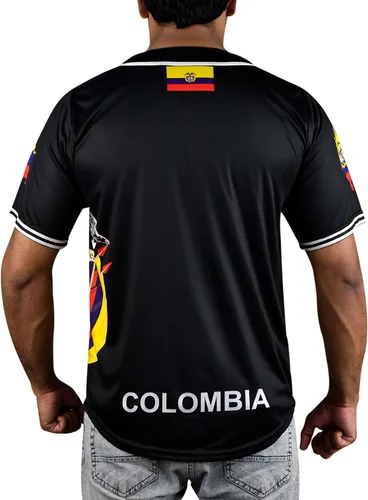 Vista 3 de fox & fury Camisetas de béisbol negras México, Guatemala, El Salvador, Honduras, Venezuela, Puerto Rico, Brasil, Cuba, Nicaragua