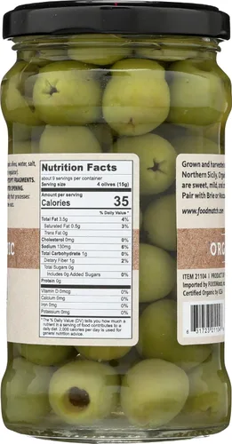 Vista 4 de DIVINA Aceitunas orgánicas Castelvetrano sin hueso, 10.6 oz