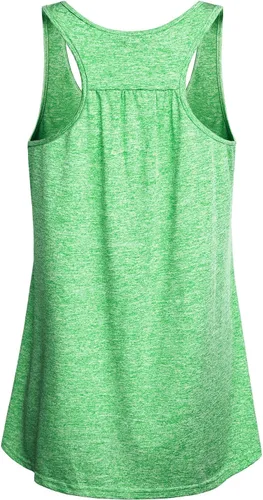 Vista 2 de Miusey - Camiseta deportiva sin mangas, espalda atlética y ajuste holgado para mujer