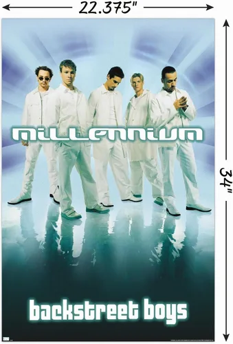 Vista 3 de Backstreet Boys - Póster de pared del milenio, 34 pulgadas de largo x 22.4 pulgadas de ancho, versión sin marco