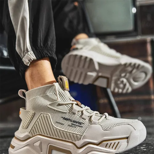 Vista 7 de SANNAX Zapatos deportivos de moda para hombre, zapatos para caminar, zapatos casuales de alta calidad para hombre