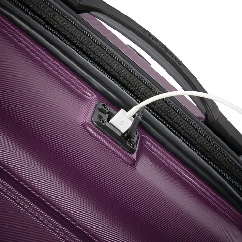 Vista 2 de Samsonite Omni 2 - Equipaje rígido extensible con ruedas giratorias, Púrpura