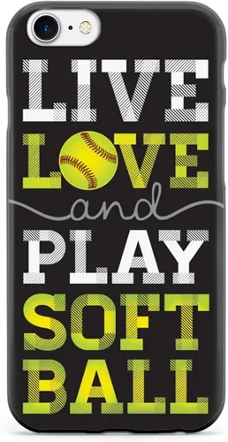 Vista 19 de Inspired Cases - Compatible con iPhone Xs Max - Funda protectora con textura 3D para Apple iPhone Xs Max - Live Love & Play Softbol