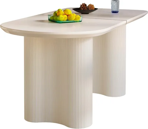 Vista 9 de Mesa de comedor de 55.11 pulgadas para 4-6 personas, mesa de comedor rectangular, mesas de comedor modernas para cocina, sala de estar, mesas