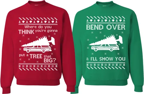Vista 12 de Wild Bobby Why is The Carpet All Wet Todd Margo - Sudaderas con gráfico de Navidad para parejas