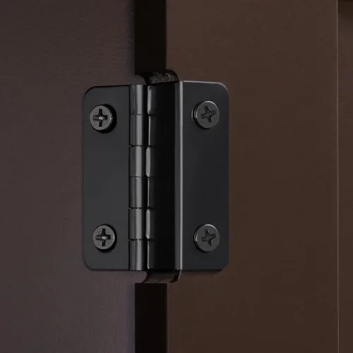 Vista 7 de Topeakmart Armario de madera con puertas duraderas y estantes ajustables, armario interior de madera independiente para baño/sala de estar/pasillo