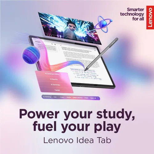 Vista 2 de Lenovo Idea Tab - Tableta para la Universidad - Pantalla IPS táctil de 11" 2.5K - 90Hz - MediaTek Dimensity 6300 - 4 GB de memoria - 128 GB