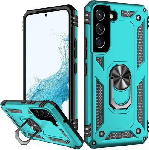 Vista 45 de IKAZZ Funda para Galaxy S21, Grado Militar Resistente a Golpes de Servicio Pesado Cubierta Protectora para Teléfono Pasa Prueba de Caída de 16 pies