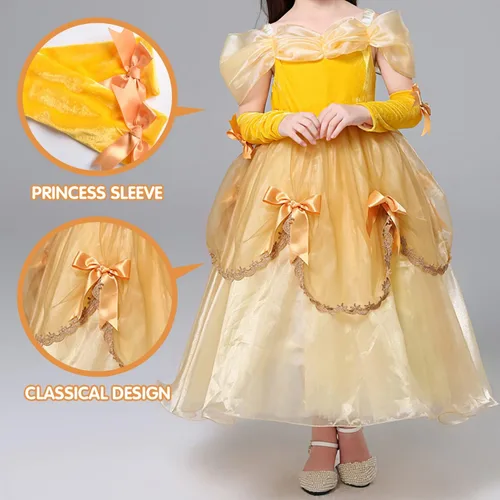 Vista 5 de UPORPOR Light Up Costume Kid Princess Dress Girl Fairy Fancy Outfit Birthday Christmas Halloween Cosplay Carnival, 2-14 Years