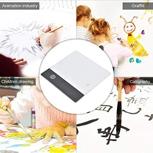 Vista 6 de Dibujo a mano LED Artcraft Rastreo Caja de luz Almohadilla de luz portátil Caja de luz Trazador USB Agujero de posicionamiento Flip Book Kit