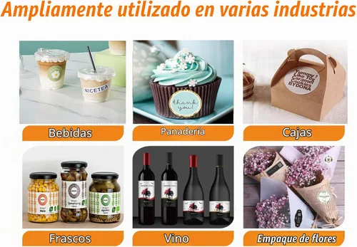Vista 5 de 200 calcomanías personalizadas, etiquetas redondas, papel adhesivo personalizado, vinilo, PVC transparente, paquete de pequeñas empresas