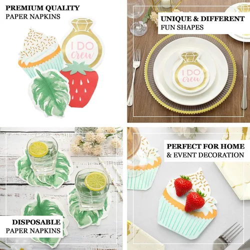 Vista 4 de Efavormart - Paquete de 20 servilletas de cóctel con forma de cupcake, servilletas de papel decorativas de 2 capas para fiestas de cumpleaños, temas