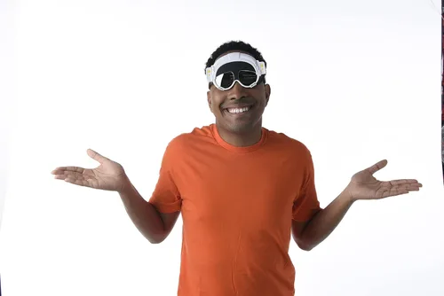 Vista 3 de Sun-Staches - Gafas de sol para fiesta con astronauta UV400 color blanco gris