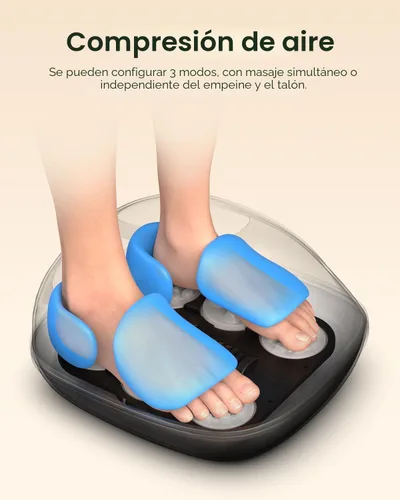Vista 5 de RENPHO Masajeador completo de pies con calor [2026 actualizado], 3 niveles de compresión y amasamiento profundo, masaje de pies shiatsu