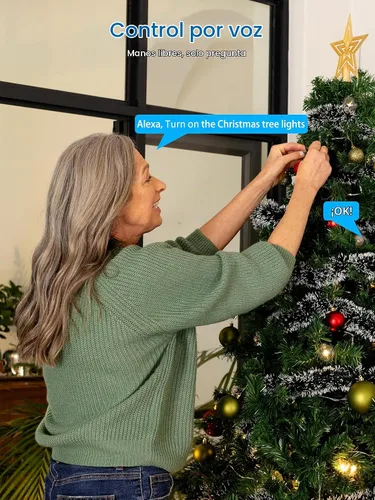 Vista 6 de EIGHTREE Enchufe inteligente 2025, actualización a 15A, toma de corriente Bluetooth y Wi-Fi de doble conexión, control de voz, toma de control